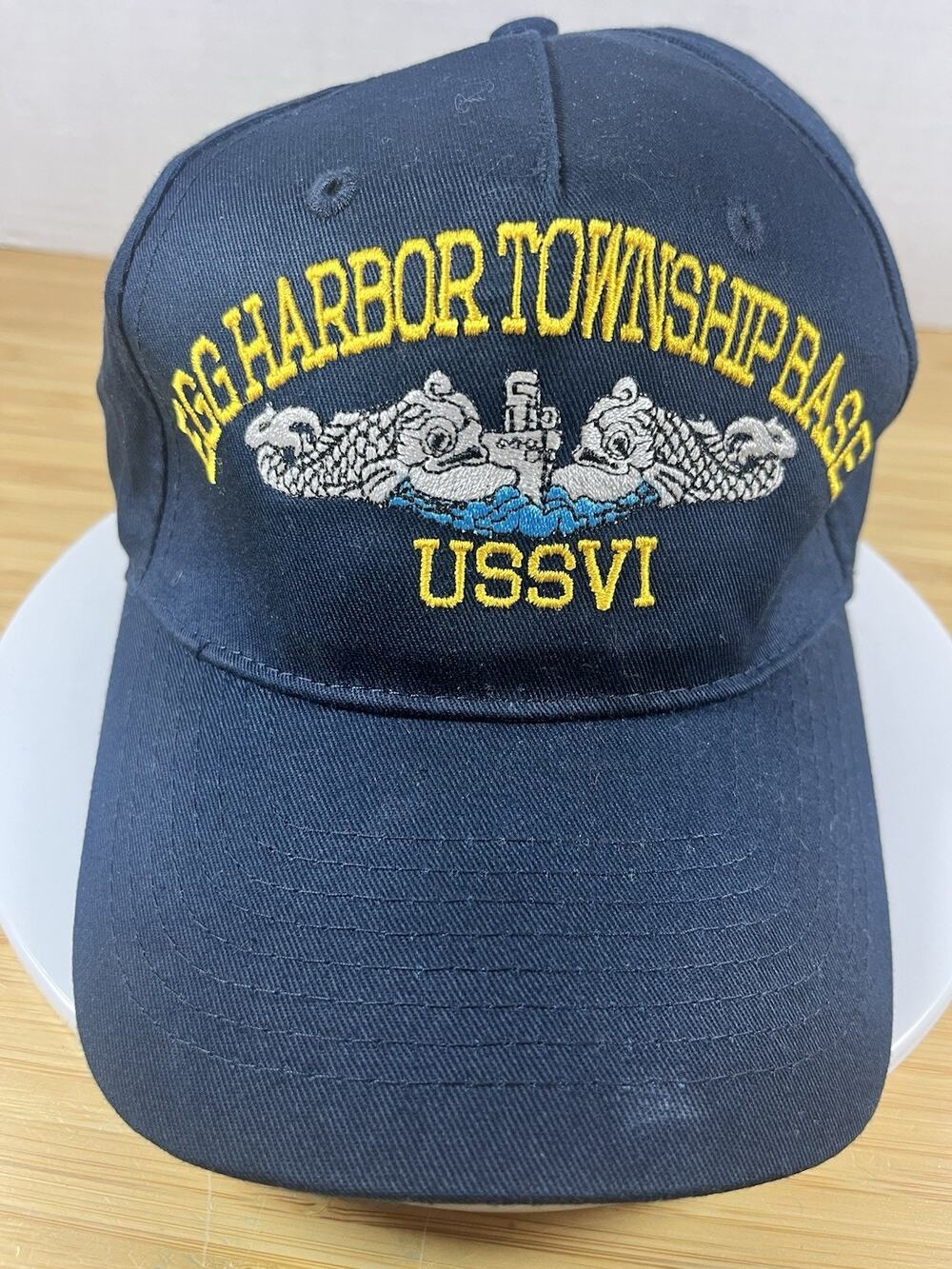 USSVI Egg Harbor Township Base Submarine Dolphins Embroidered Navy Blue Hat Cap